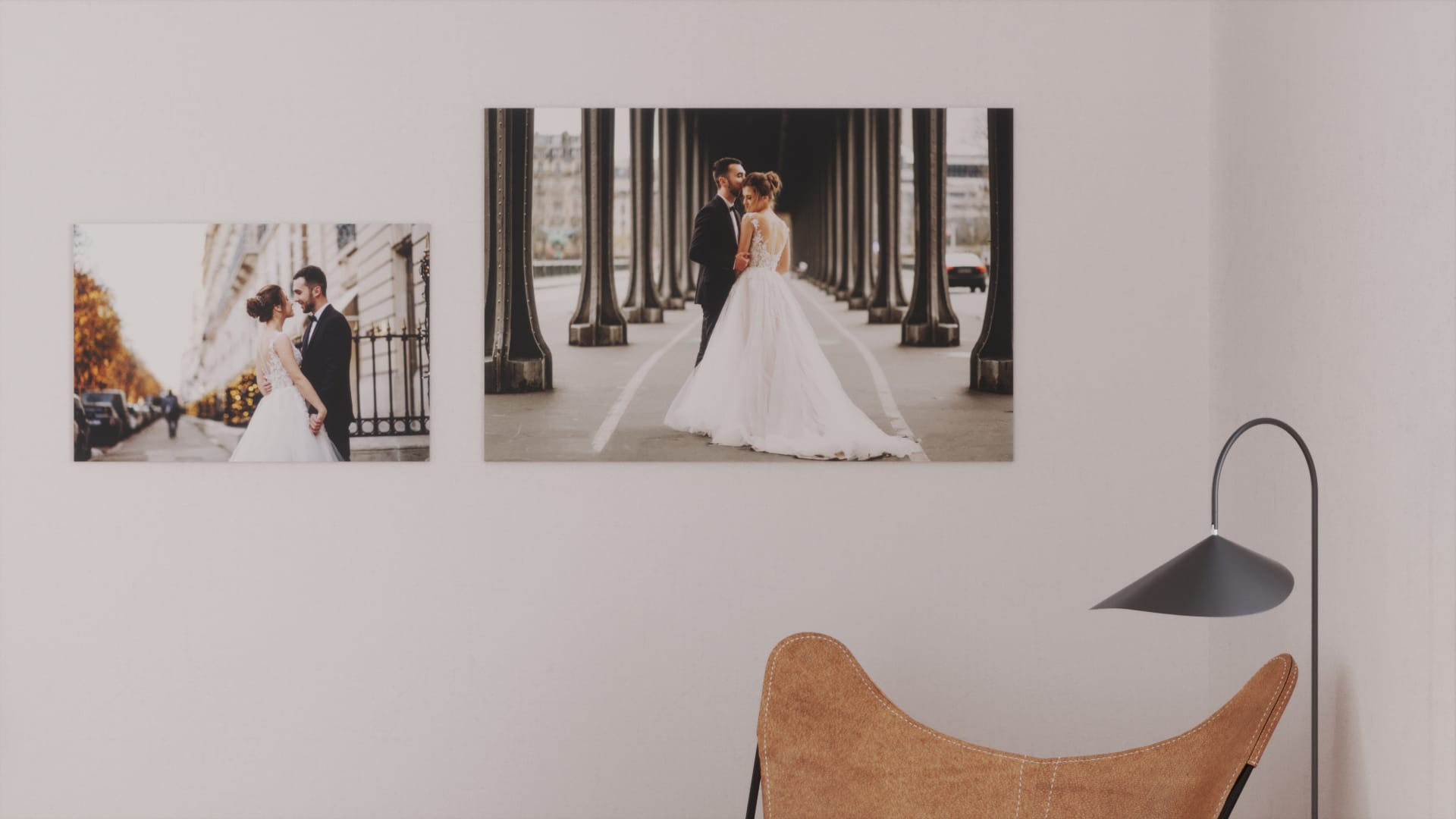direktdruckowl Hochzeitsfotos auf  hochwertig bedruckten Weichschaumplatten als Detail Romantische Hochzeitsfotos in unterschiedlichen Formaten auf leichter, matter Weichschaumplatte  im hochwertigen Direktdruckverfahren angefertigt